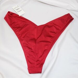 NWT Pacsun Lotus Metallic Shirted V-cut Bikini Bottom